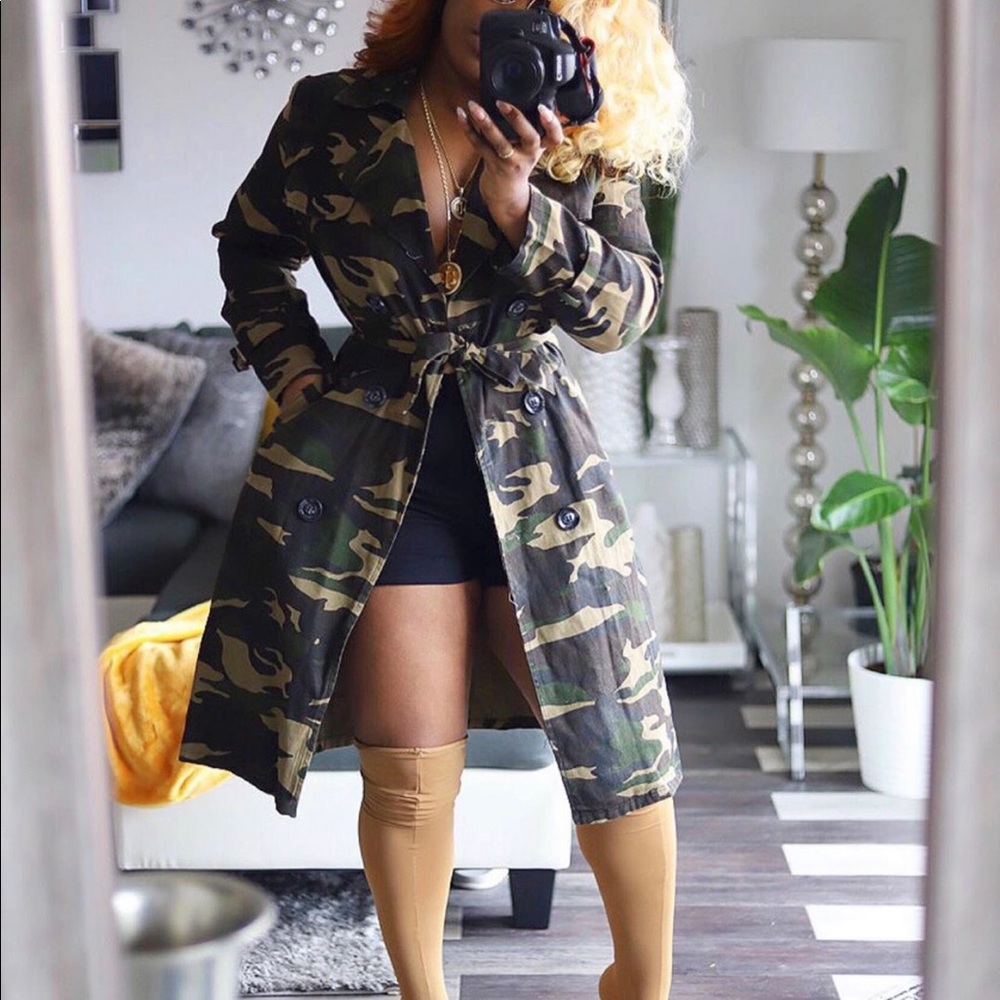Camo long jacket